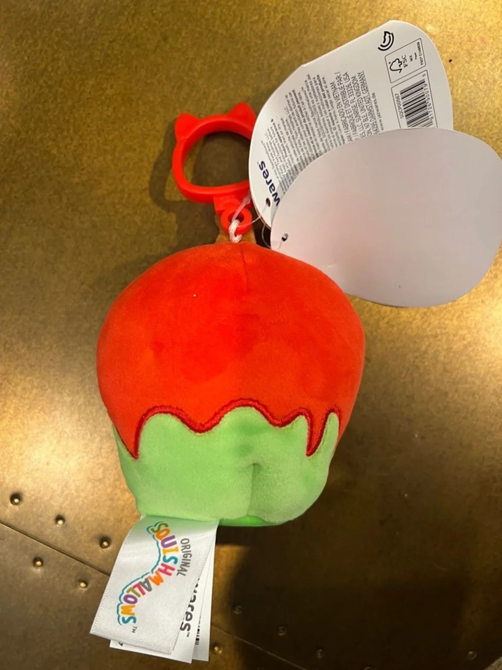 NWT 3.5” Keir the Candy Apple Squishmallow Clip